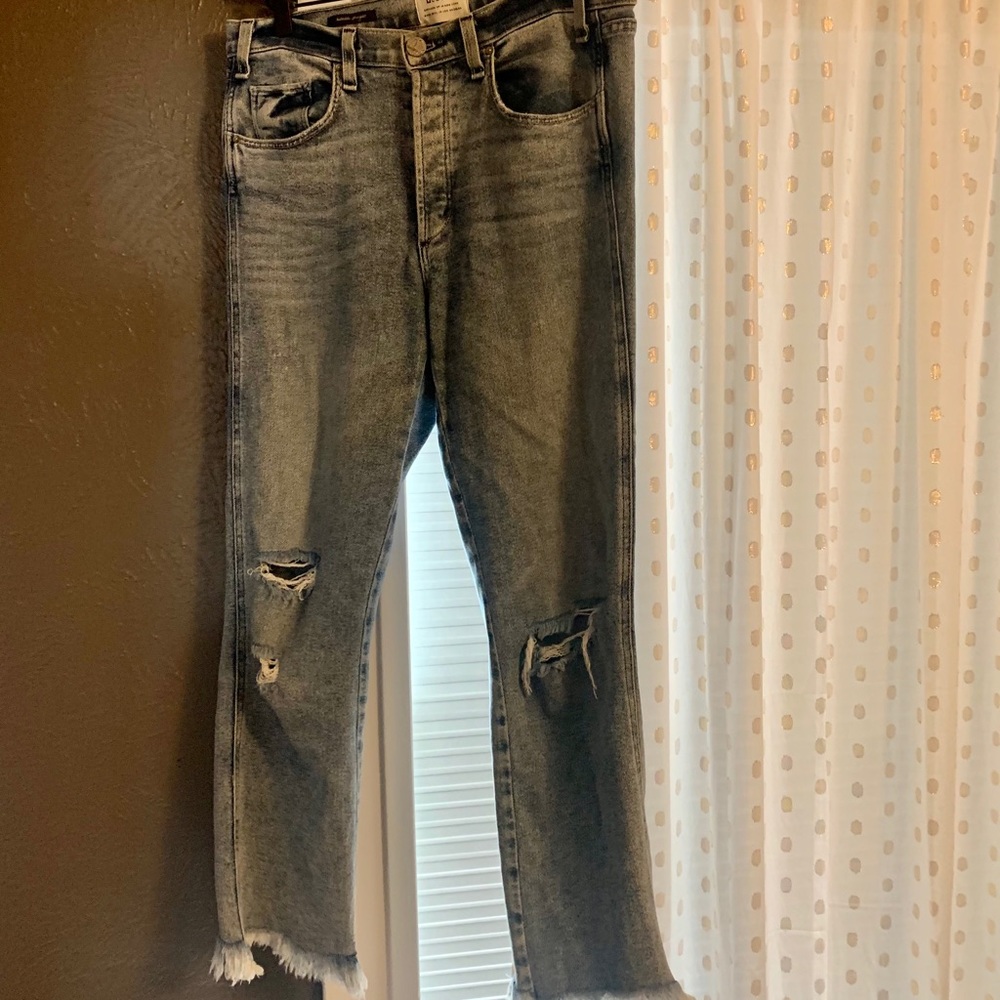 McGuire Jeans, size 29, distressed medium wash.